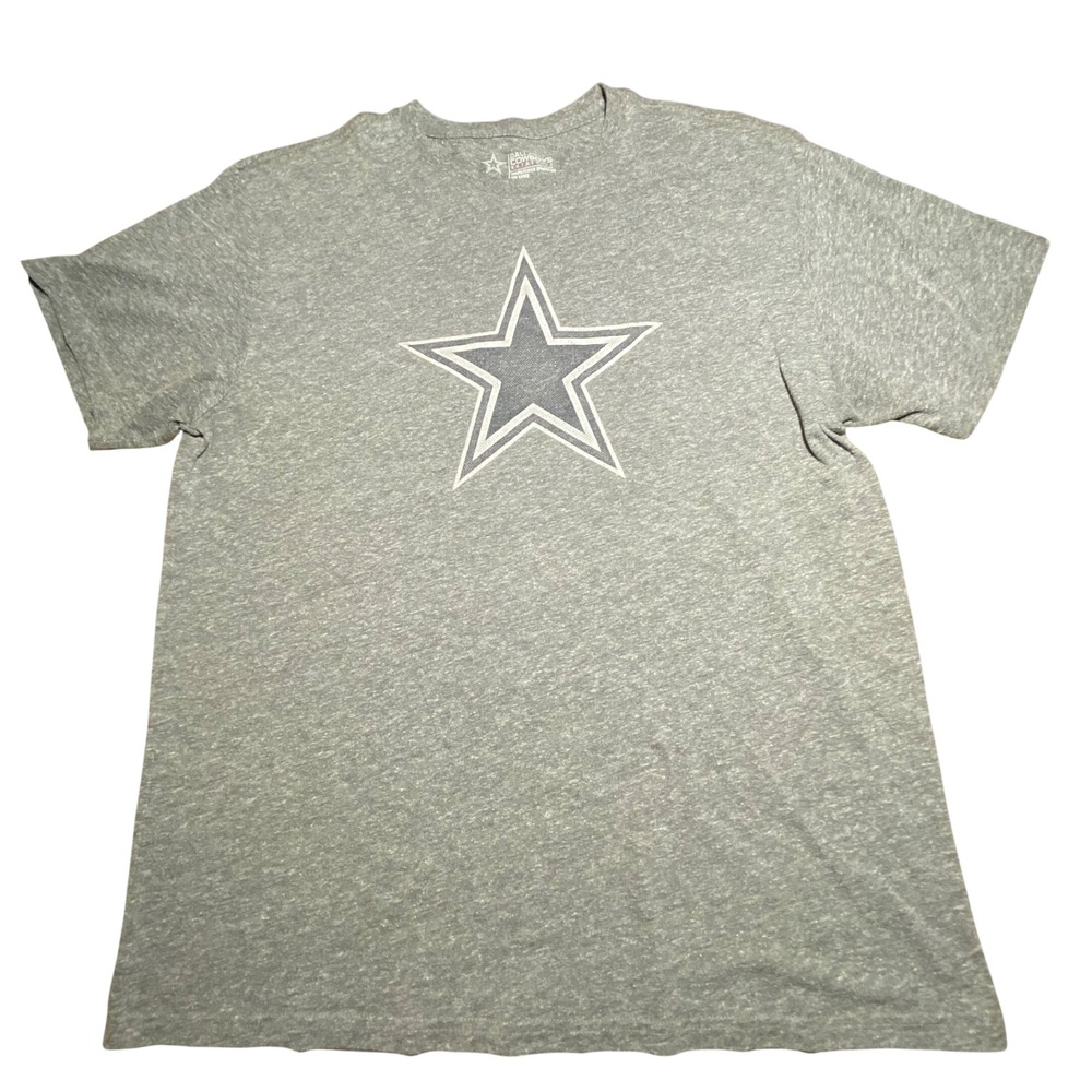 Dallas Cowboys Authentic Mens XL Heather Grey Star Logo‎ Tri-Blend T-Shirt NFL